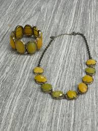 Bracelet & Necklace set Vintage Old Costume set signed A C ...