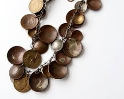 Vintage World Coin Statement Necklace, Chunky Bib Necklace - Etsy