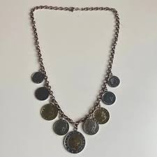 Jewelry | Milor Italy 925 Sterling Silver Italian Coin Charm Necklace | Poshmark