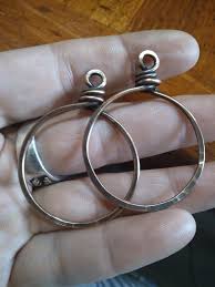 Hand Forged Hoops, Copper, Nugold, Sterling and Verdigris ...