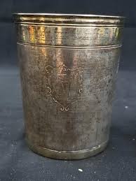 Lot - German 18th c. Gilt Silver Beaker Kiddush Cup
