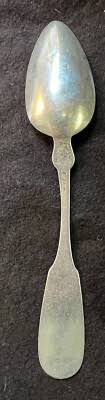 COIN SILVER SPOON TEASPOON TEA SPOON by Seth Eastman Brown Concord NH c1840s-60s | eBay