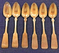Set Of Six Coin Silver Spoons Etched “GCN” | eBay