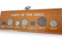 Sold at Auction: "Coins of the Bible" Wooden Placard with ...