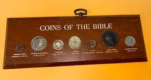 Vintage Ancient Coins of the Bible Wooden Plaque, 1969 ...