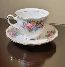 Colclough Pattern CLC58 Bone China Cup & Saucer Multicolored ...