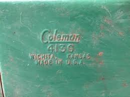 VINTAGE 1940'S COLEMAN MODEL 413G GREEN METAL 2 BURNER FIELD CAMP STOVE | eBay