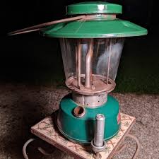 Vintage Thermos Brand Green Camping Lantern Model 8326 Pyrex 702 Globe Nice Cond | eBay