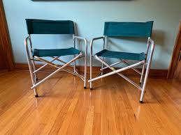 Vintage 1980's Blue Coleman Aluminum Folding Camping Chairs ...