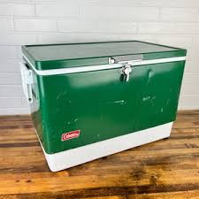 1980s Vintage Green Metal Cooler Coleman Ice Chest Cooler Authentic 80s Retro Cooler for Patio Party Camping - Etsy