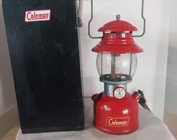 Vintage Coleman Lantern, 4-1958 and Custom Wooden Case ...
