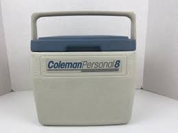 VINTAGE COLEMAN PERSONAL 8 Cooler Beer Lunch FishIng Blue ...