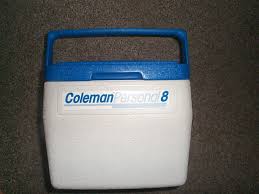 Coleman Personal 8 Small Travel Cooler Blue White Unused ...