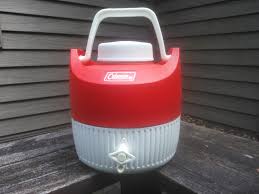 Vintage Coleman Cooler - Coleman Red and White Beverage ...
