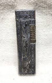 Vintage Colibri Lighter Ornate Engraving Silver Tone Butane ...