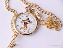 Lorus V501-0A28D1 Mickey Mouse Disney Pocket Watch | 80s Pocket Watch – Vintage Radar