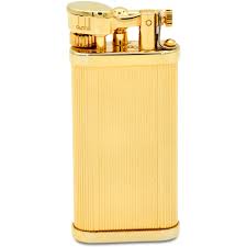 Dunhill Unique Lines Gold Finish Lighter | KirbyAllison.com