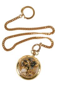 Lot - COLIBRI GOLD-PLATE POCKET WATCH