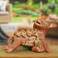 Prehispanic Style Handmade Sculpture Mexico - Colima Dog ...