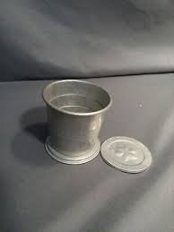 Vintage Collapsible Travel Cup: Nickel-plated Metal Pill Cup ...