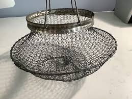 RARE ANTIQUE AUTHENTIC WIRER TWO HANDLE COLLAPSIBLE EGG ...