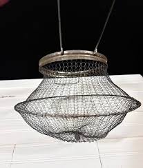 Wire Metal Mesh Basket - Fishing Minnow Basket - Decor, Prop ...