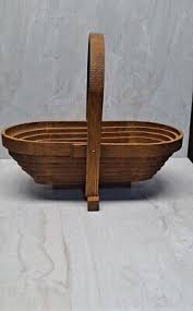 Vintage Collapsible Wooden Basket With Handel | eBay