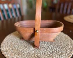 Vintage Handmade Collapsable Wood Basket - Etsy