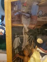 Antique Diorama with dolls and kitchen potions African ...