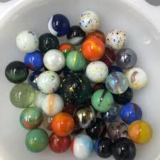 Vintage Glass Marbles: Colorful Toy Marble Collection, Craft & Decor (51 Piece) - Etsy
