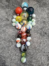 MARBLES - GLASS- Good Variety MIXED - 8 sizes RANDOM Stunning set of 70+ £15.01 - PicClick UK