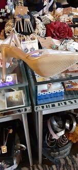 ONLYMAKER CLEAR LUCITE GOLD TRIM DORSAY HEELS WITH ANKLE ...