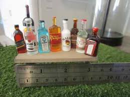 10 Piece Set Bar Table with Bottles Village Dollhouse ...