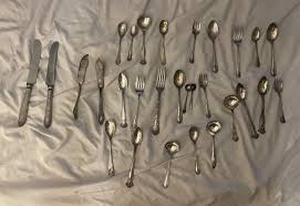Antique Lit Silver Plate spoons , knives, forks, Marked | eBay