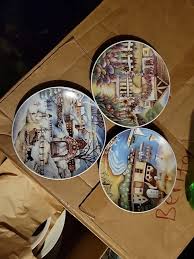 DECORATIVE PLATE COUNTRY Cabin Spring Butterfly Garden white fence Made n China. $11.01 - PicClick CA