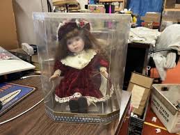 Vintage Gift Gallery Wind Up Music Box Porcelain Doll Red ...