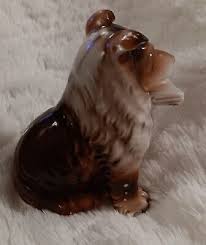 Ceramic/Porcelain Dog collie vintage lassie figurine Sculpture Statue Canine 4" | eBay