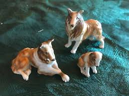 Collie Figurine Set 1960s | eBay