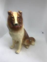 Vintage 7" Ceramic Collie Dog Figurine - Classic Collectible ...