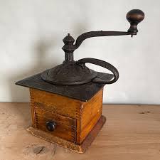 Vintage Coffee Grinder French Country Kitchen Antique Wood ...