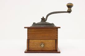 Imperial Vintage Walnut & Iron Coffee Mill or Grinder