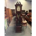Contemporary 'Tempis Fugit' long case 8 day mahogany clock ...