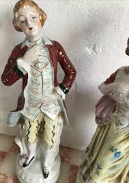 George & Martha Washington, White & Burgundy Porcelain Victorian Figurines | eBay