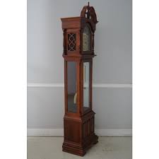 Ridgeway Cherry Tall Case Grandfather Clock | Chairish