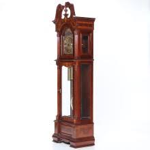 Sold at Auction: Ridgeway Grandfather Clock in Mahogany with Satinwood Inlay