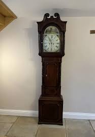 Antique George III Mahogany and Oak Longcase Clock, 1800s ...