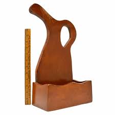 Vintage WOOD PITCHER-SHAPED WALL OR COUNTER DECOR/BIN 16 ...