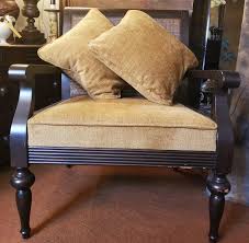 Palecek Chenille Lounge Chair With Throw Pillows | Chairish