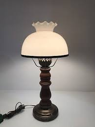 Vintage Colonial Table Lamp w/White Plastic Shade ~ Farmhouse ~ 20" Tall | eBay