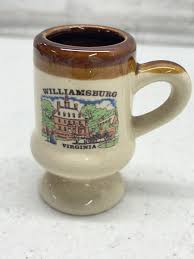 Williamsburg Virginia Vintage Shot Glass Coffee Mini Mug Souvenir Tourist | eBay